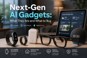 Next-gen AI gadgets showcase with smart devices and technology innovations